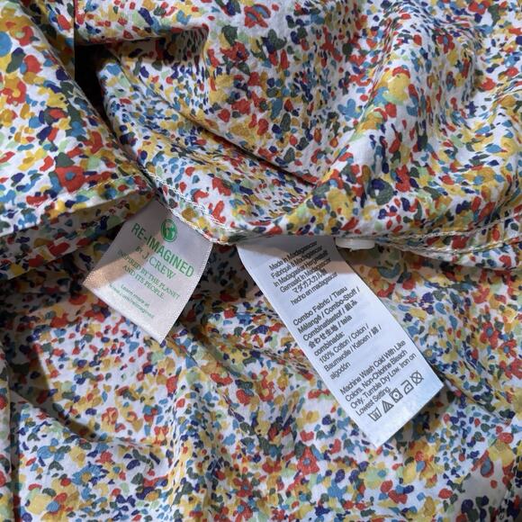 J Crew Shirt Mens Medium Classic Watercolor Floral Short Sleeve Button Liberty - Picture 4 of 9